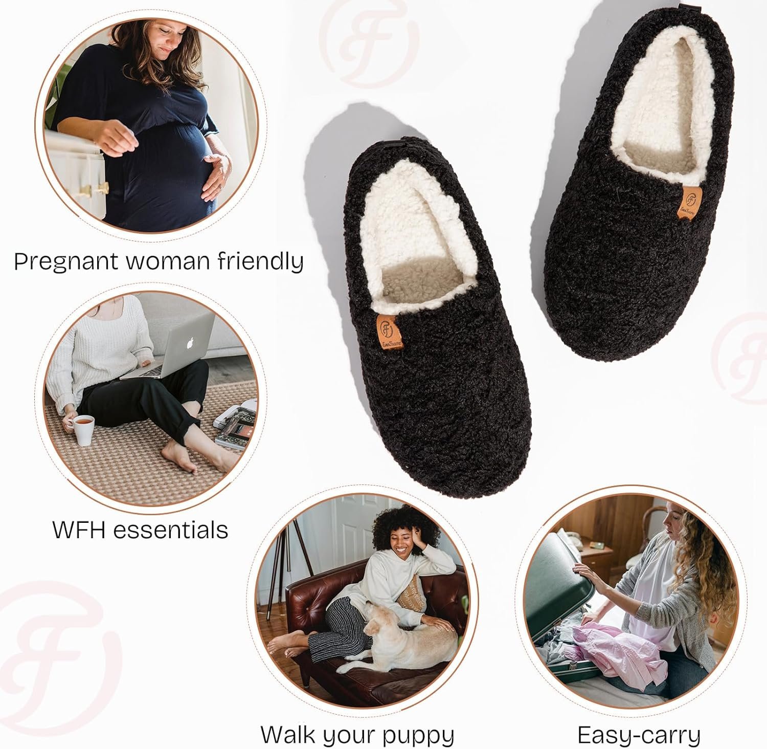 Women’s cozy memory foam slippers